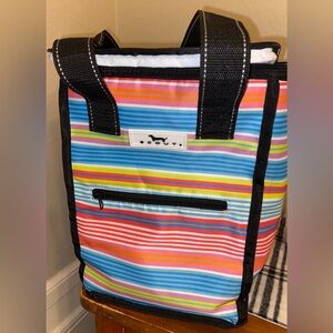 Scout Multicolor Striped Cooler Bag with Black Trim